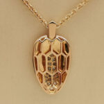 Bvlgari Serpenti necklace 18k rose gold, diamond, malachite - Image 6