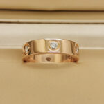 Cartier Love ring 18k rose gold, classic model, 6 diamonds, 58 - Image 3
