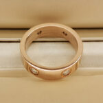 Cartier Love ring 18k rose gold, classic model, 6 diamonds, 58 - Image 4