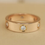 Cartier Love ring 18k rose gold, classic model, 6 diamonds, 58 - Image 8