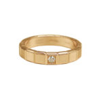 Chopard Ice Cube ring 18k rose gold, single diamond, 56