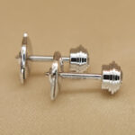 Cartier diamond earrings 18k white gold, 0.13 ct single diamonds - Image 8