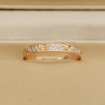Cartier ring 18k rose gold, narrow, diamond, 51 - Image 4