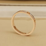 Cartier ring 18k rose gold, narrow, diamond, 51 - Image 5