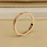 Cartier ring 18k rose gold, narrow, diamond, 51 - Image 6