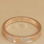Cartier ring 18k rose gold, narrow, diamond, 51 - Image 9