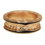 Bvlgari B.zero1 Rock ring two-band 18k rose gold, black ceramic, 65