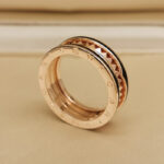 Bvlgari B.zero1 Rock ring two-band 18k rose gold, black ceramic, 65 - Image 10