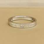 Tiffany & Co. ring Platinum, 3 diamonds, 16 - Image 2
