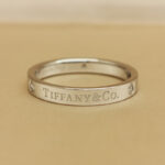 Tiffany & Co. ring Platinum, 3 diamonds, 16 - Image 3