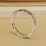 Tiffany & Co. ring Platinum, 3 diamonds, 16 - Image 5