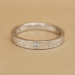 Tiffany & Co. ring Platinum, 3 diamonds, 16 - Image 7