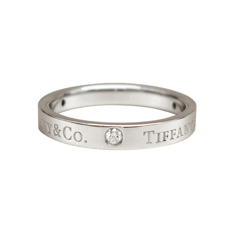 104989 Tiffany & Co. ring Platinum, 3 diamonds, 16 - Image 1