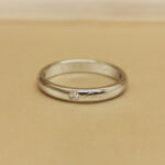 Cartier Signature ring platinum, single diamond, 52 - Image 2