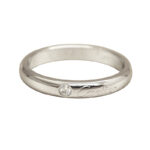 Cartier Signature ring platinum, single diamond, 52
