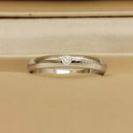 Cartier Signature ring platinum, single diamond, 52 - Image 5