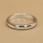 Cartier Signature ring platinum, single diamond, 52 - Image 6