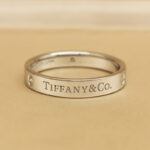 Tiffany & Co. Signature ring platinum 3 diamonds, wide model, 20 - Image 3