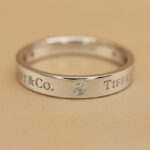 Tiffany & Co. Signature ring platinum 3 diamonds, wide model, 20 - Image 5