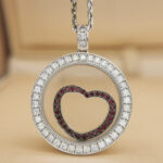 Chopard Happy Spirit necklace 18k white gold, Ruby, diamond - Image 4