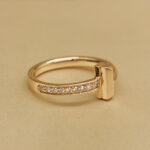 Tiffany & Co. T ring 18k rose gold, diamond 47 - Image 3