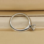 Tiffany & Co. ring platinum classic 6 claw 0.39ct solitaire diamond,11 - Image 3