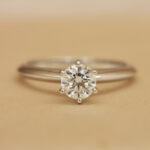 Tiffany & Co. ring platinum classic 6 claw 0.39ct solitaire diamond,11 - Image 6