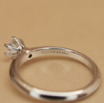 Tiffany & Co. ring platinum classic 6 claw 0.39ct solitaire diamond,11 - Image 8