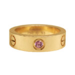 Cartier ring 18k rose gold, Pink Sapphire, wide model, 53