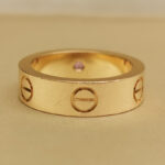 Cartier ring 18k rose gold, Pink Sapphire, wide model, 53 - Image 3