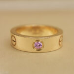 Cartier ring 18k rose gold, Pink Sapphire, wide model, 53 - Image 8