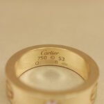 Cartier ring 18k rose gold, Pink Sapphire, wide model, 53 - Image 9