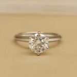 Tiffany & Co. Classic 6 Claw ring, platinum,1.09ct solitaire diamond,9 - Image 2