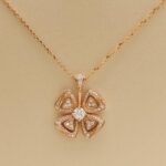 Bvlgari Fiorever necklace 18k rose gold, large, diamond - Image 3
