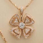 Bvlgari Fiorever necklace 18k rose gold, large, diamond - Image 6