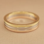 Cartier Vendôme Louis Cartier ring tri-colour gold,wide,62 - Image 7