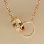 Cartier bracelet 18k rose gold, double ring, 18 - Image 4