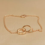 Cartier bracelet 18k rose gold, double ring, 18 - Image 6