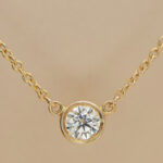 Tiffany & Co. Elsa Peretti necklace 18k yellow gold, diamond - Image 2