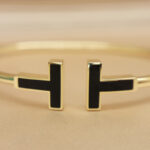 Tiffany & Co. T Wire bracelet 18k yellow gold, Black Onyx, 16 - Image 8