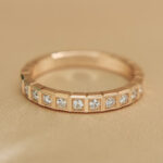 Chopard Ice Cube ring 18k rose gold, half-set diamonds, 48 - Image 3