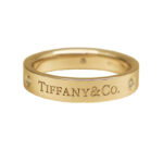 Tiffany & Co. band ring 18k yellow gold, 3 diamonds, 26