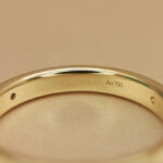 Tiffany & Co. band ring 18k yellow gold, 3 diamonds, 26 - Image 8