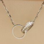 Cartier bracelet 18k white gold, double ring, 16-18 cm (June 25) - Image 4