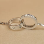 Cartier bracelet 18k white gold, double ring, 16-18 cm (June 25) - Image 6