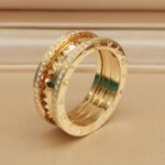 Bvlgari B.zero1 Rock ring two-band 18k yellow gold, pavé diamonds, 60 - Image 6