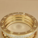 Bvlgari B.zero1 Rock ring two-band 18k yellow gold, pavé diamonds, 60 - Image 8