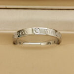 Tiffany & Co. Band ring platinum, 3 diamonds, 14 - Image 5
