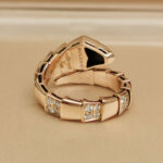 Bvlgari Serpenti Viper ring 18k rose gold, Black Onyx, Diamond, L - Image 5