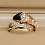 Bvlgari Serpenti Viper ring 18k rose gold, Black Onyx, Diamond, L - Image 6